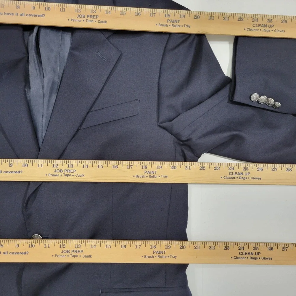 Van Heusen Men's‎ Sport Coat Blazer Two Button Navy Blue Wool Size 40L